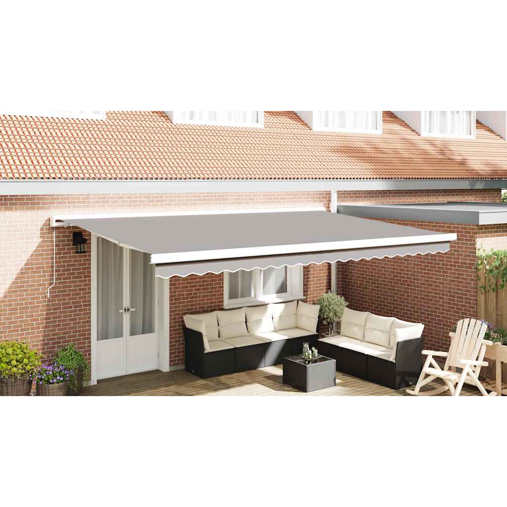 Awning Replacement Fabric Light Grey 5 x 3 m Polyester