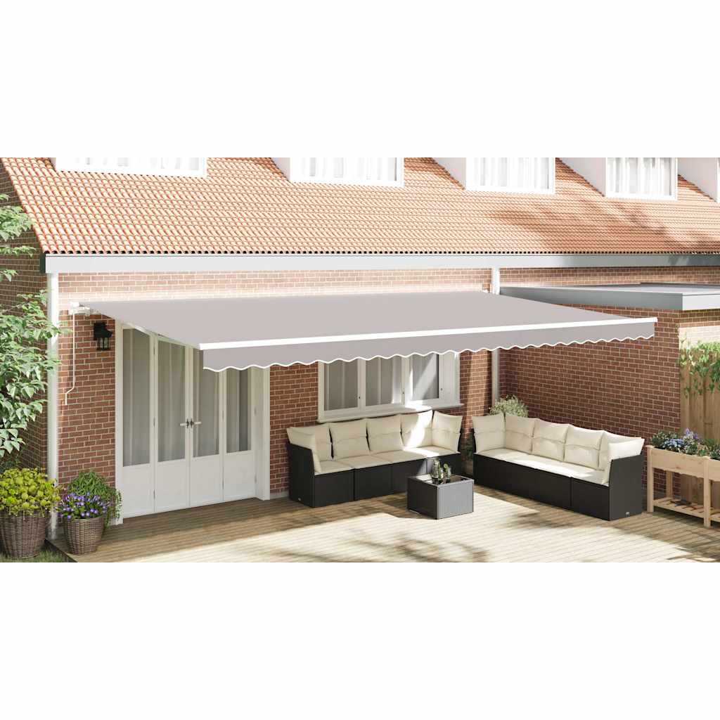 Awning Replacement Fabric Light Grey 6 x 3.5 m Polyester