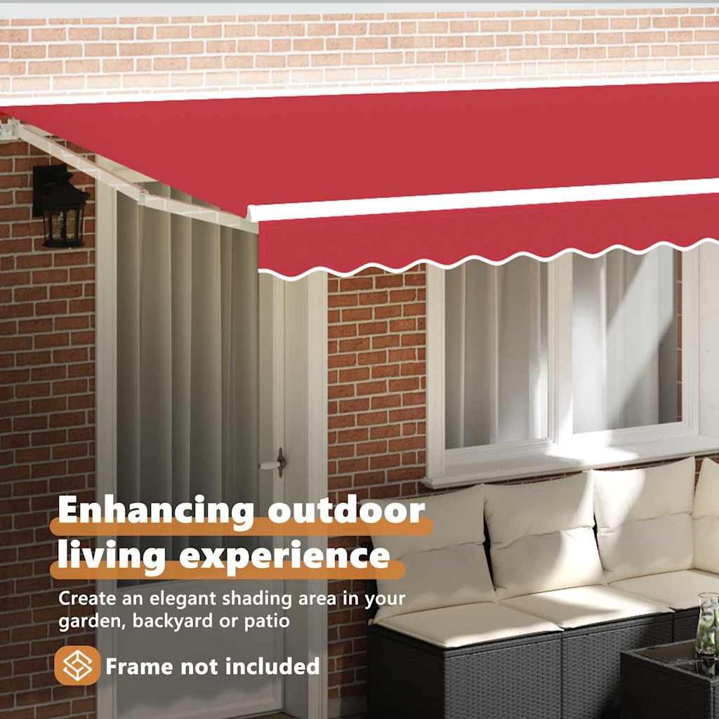 Awning Replacement Fabric Red 3 x 2.5 m Polyester
