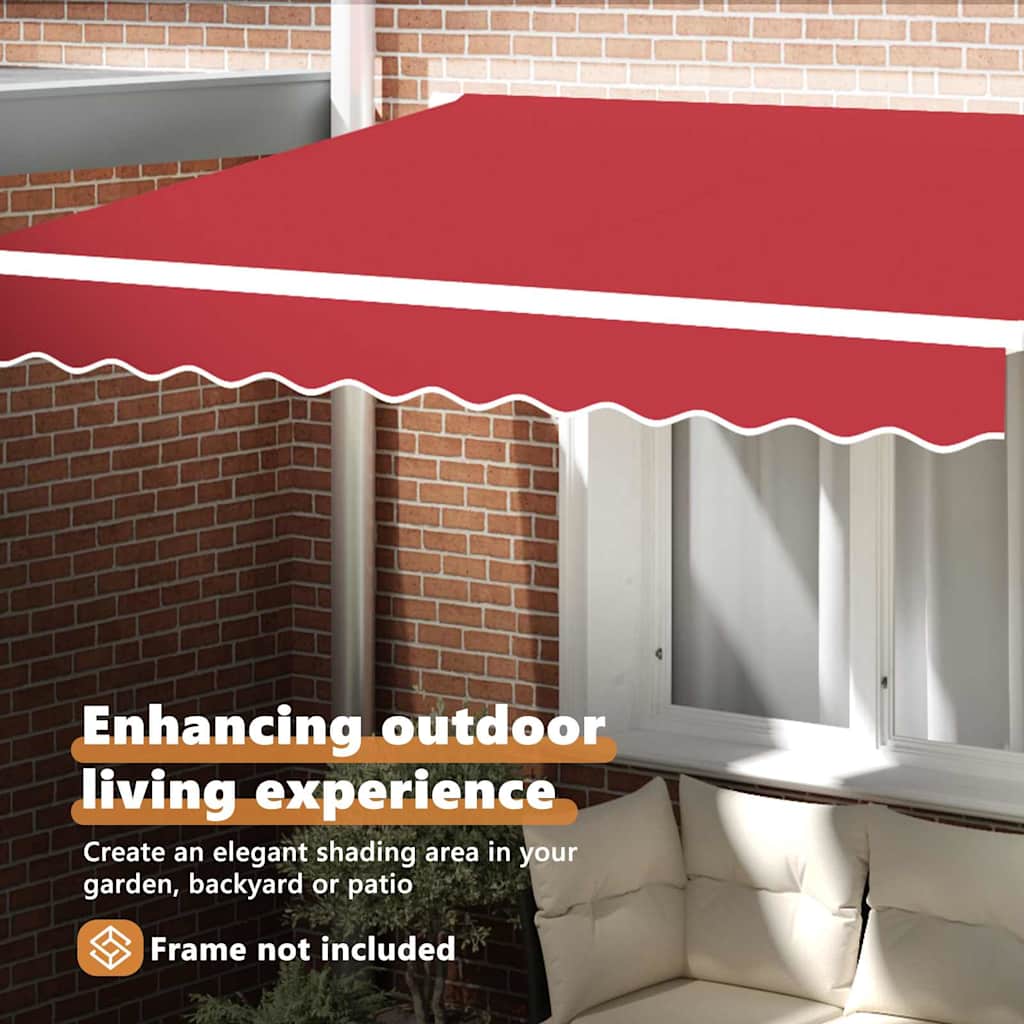 Awning Replacement Fabric Red 3.5 x 2.5 m Polyester