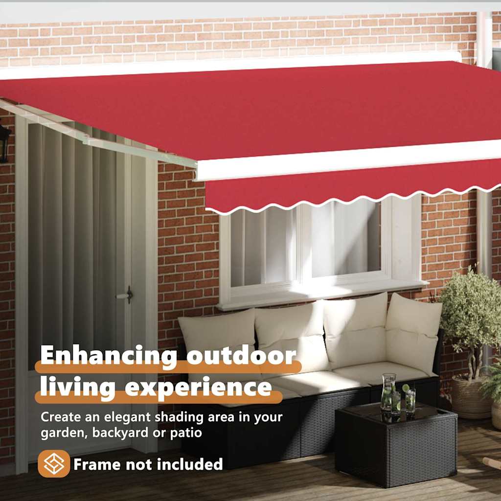 Awning Replacement Fabric Red 4 x 3 m Polyester