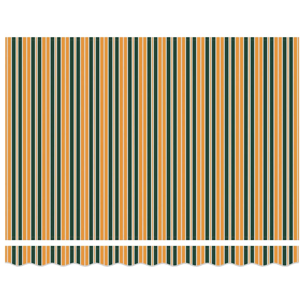 Awning Replacement Fabric Green and yellow 3 x 2.5 m Polyester