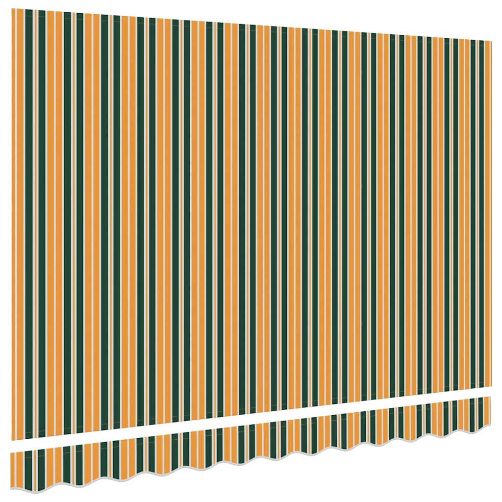 Awning Replacement Fabric Green and yellow 3.5 x 2.5 m