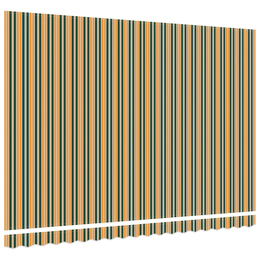 Awning Replacement Fabric Green and yellow 4.5 x 3.5 m
