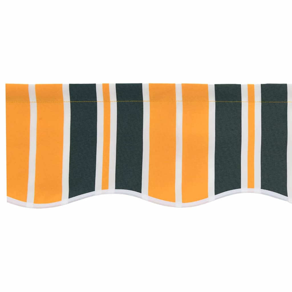 Awning Replacement Fabric Green and yellow 5 x 3.5 m Polyester