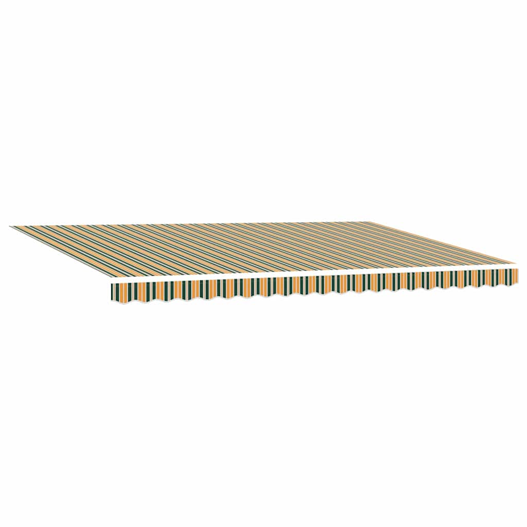 Awning Replacement Fabric Green and yellow 5 x 3.5 m Polyester