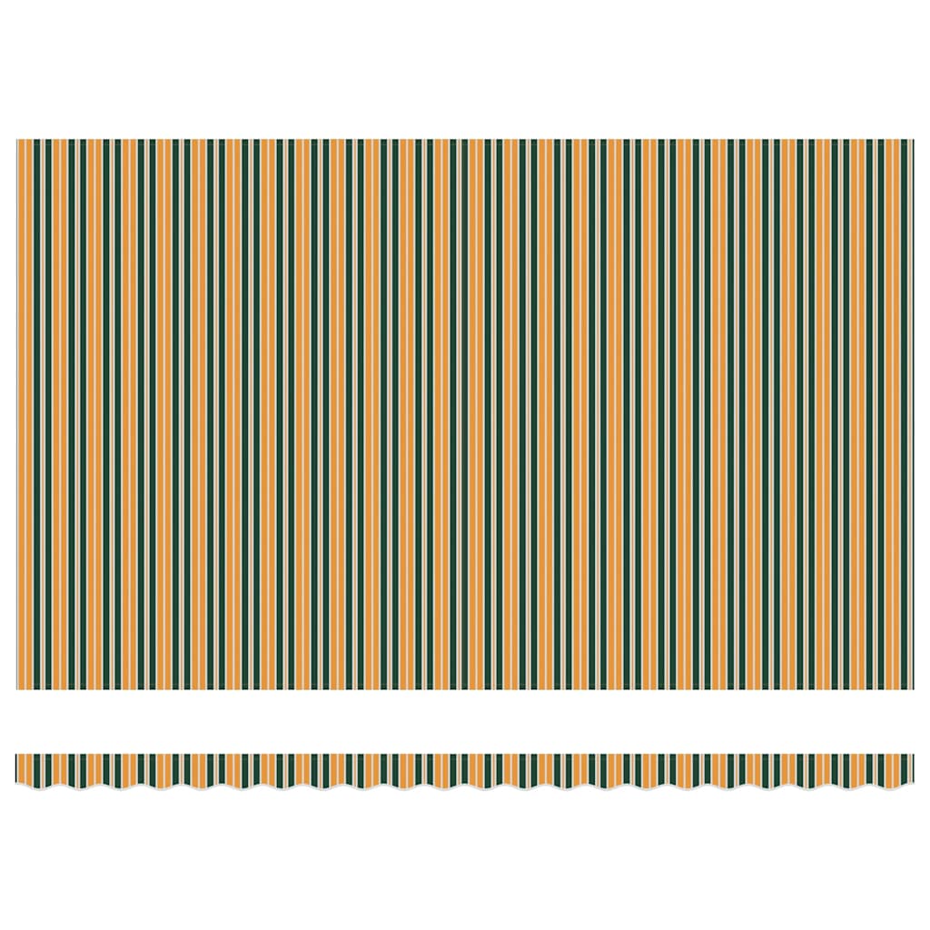 Awning Replacement Fabric Green and yellow 5 x 3.5 m Polyester