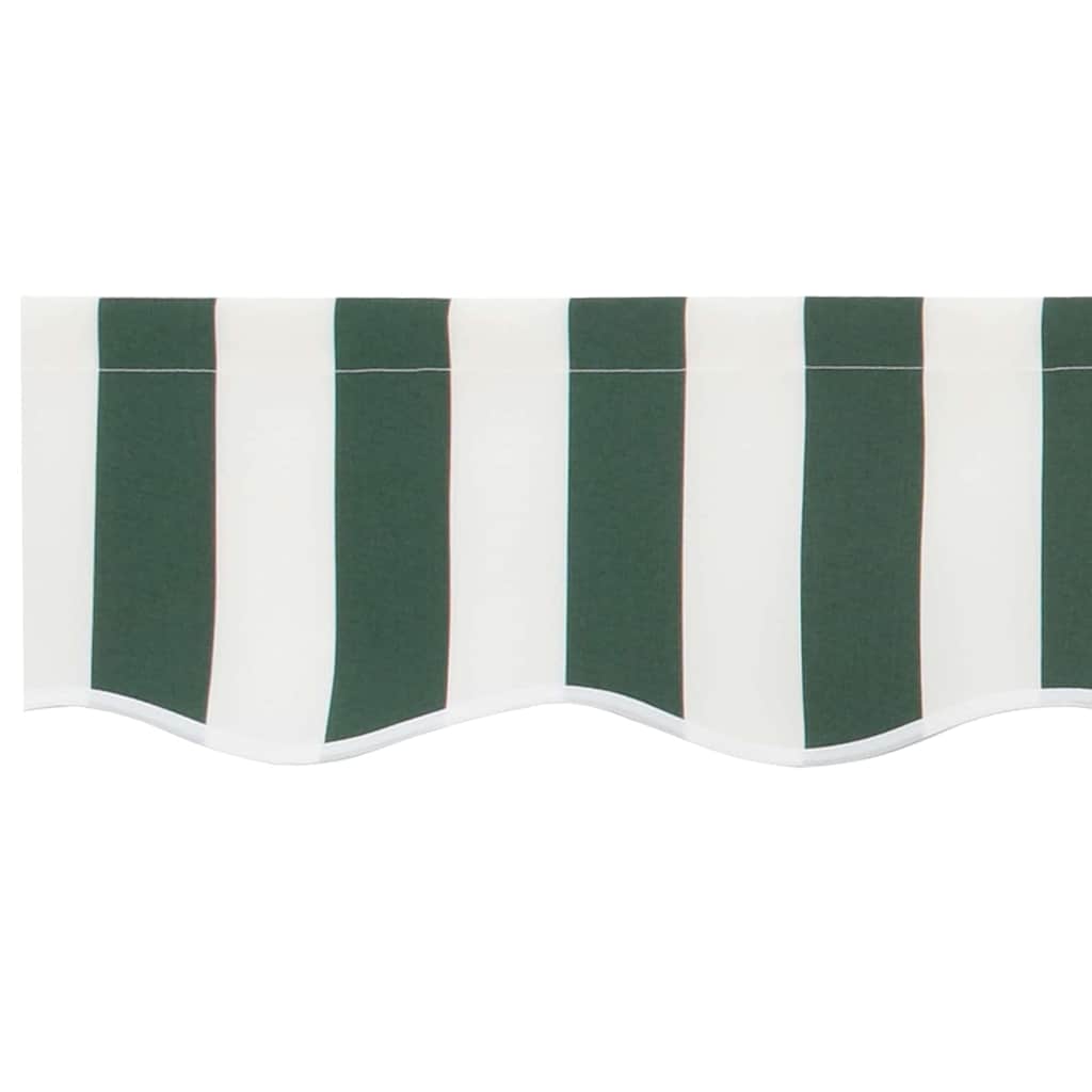 Awning Replacement Fabric Green and White 430 x 345 cm