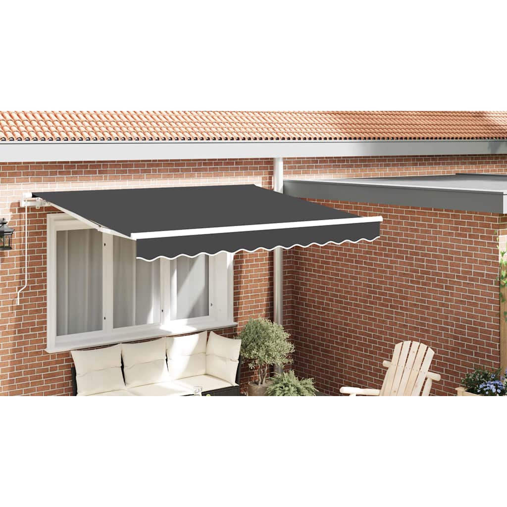 Awning Valance Replacement Anthracite Stripe 2.5 m Polyester