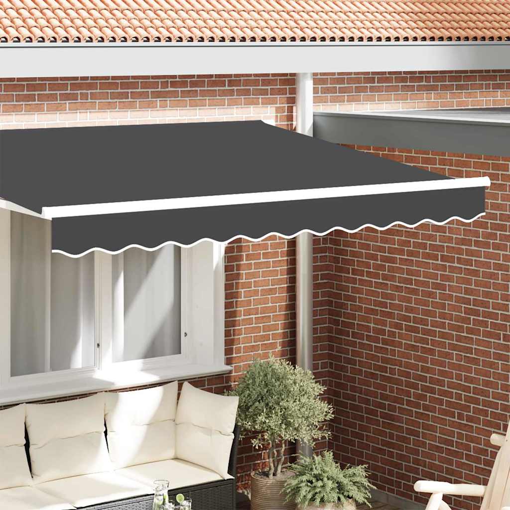 Awning Valance Replacement Anthracite Stripe 2.5 m Polyester