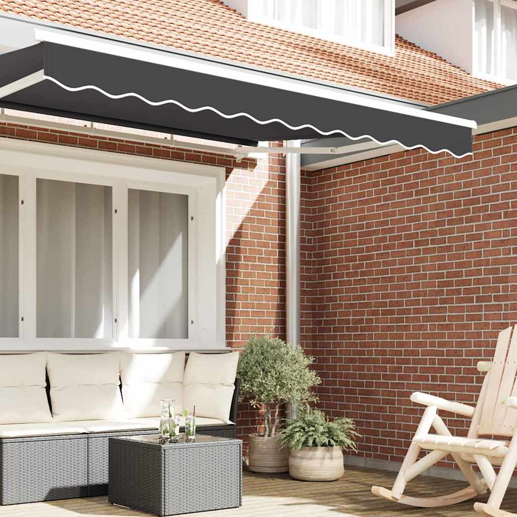 Awning Valance Replacement Anthracite Stripe 2.5 m Polyester