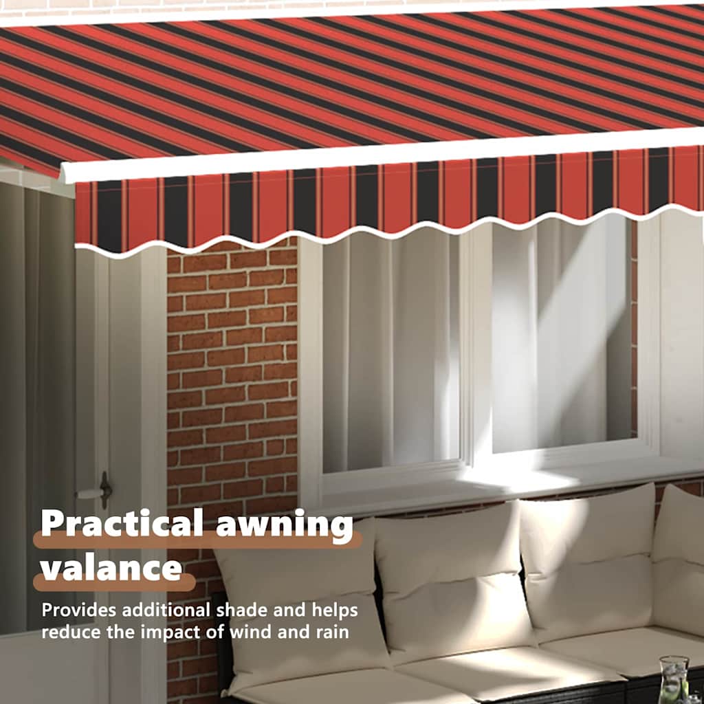 Awning Valance Replacement Orange / Black / Yellow 4 m Polyester
