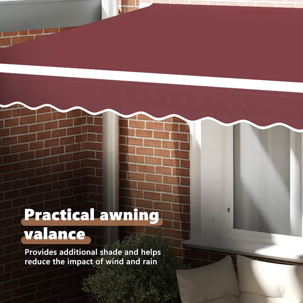 Awning Valance Replacement Burgundy Stripe 2.5 m Polyester