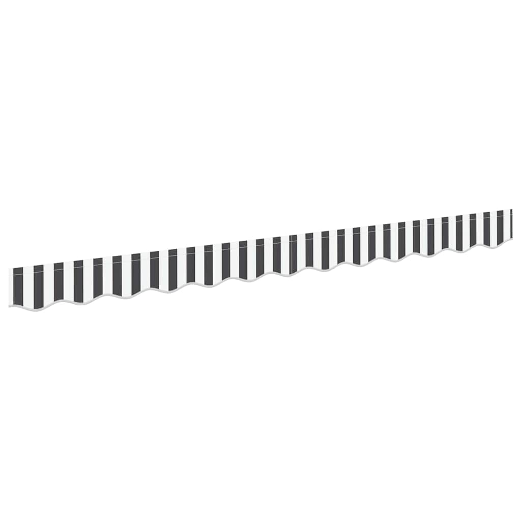 Awning Valance Replacement Anthracite and White 2.5 m Polyester