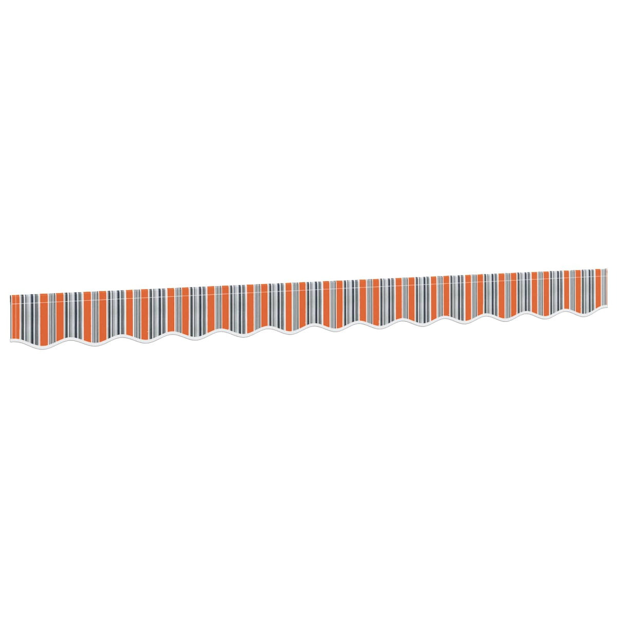 Awning Valance Replacement for 2.5 m Orange & Grey Stripe