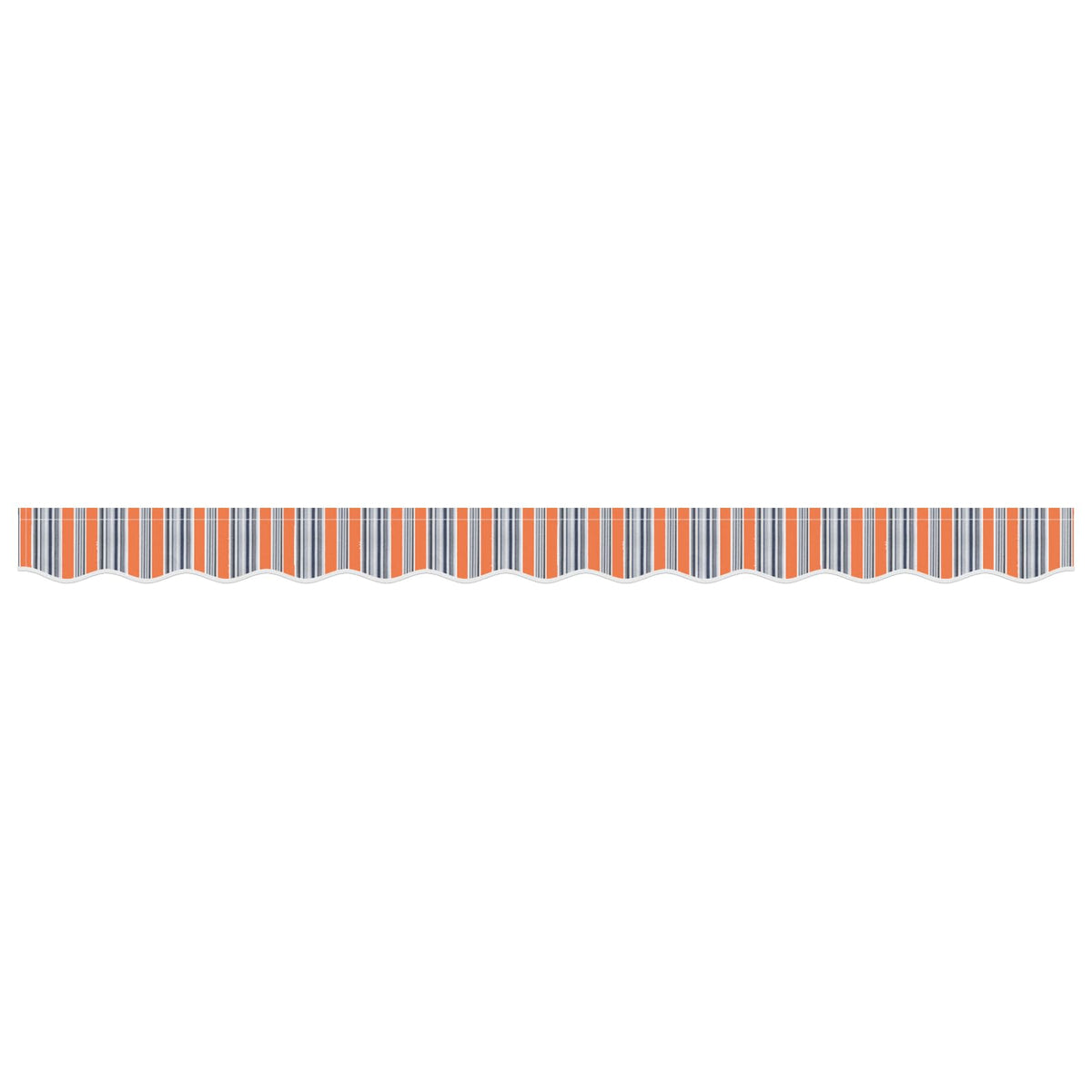 Awning Valance Replacement for 2.5 m Orange & Grey Stripe
