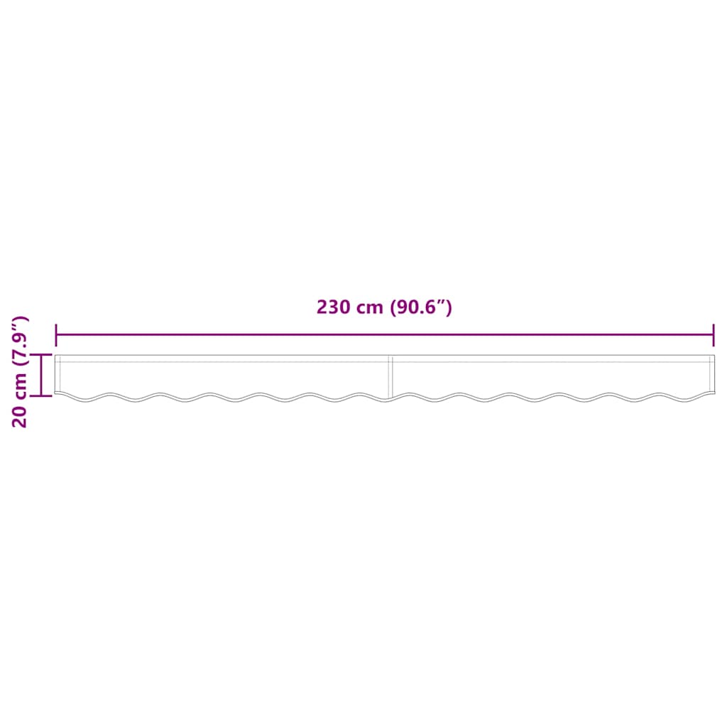 Awning Valance Replacement Multicolour 2.5 m Polyester