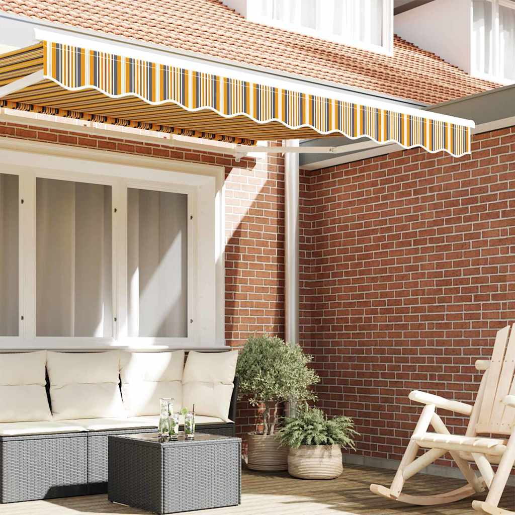 Awning Valance Replacement Yellow and Grey 2.5 m Polyester