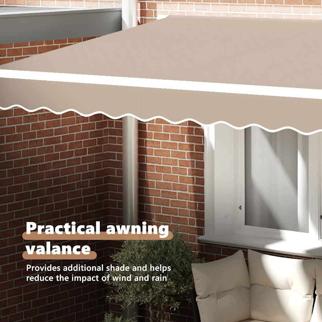 Awning Valance Replacement Beige 3 m Polyester
