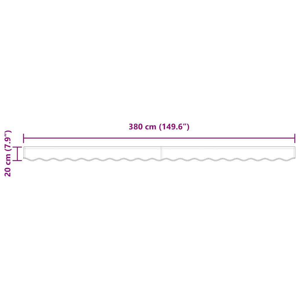 Awning Valance Replacement Beige 4 m Polyester