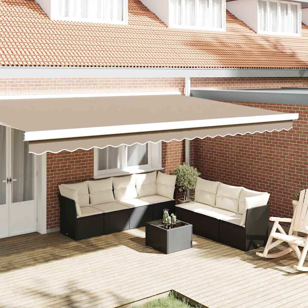 Awning Valance Replacement Beige 480 x 20 cm Polyester