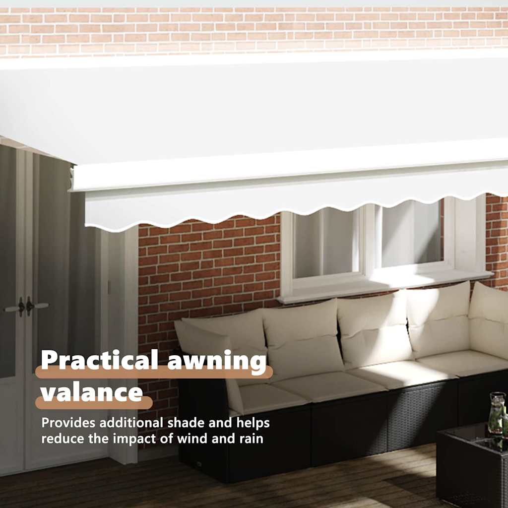 Awning Valance Replacement White 480 x 20 cm Polyester