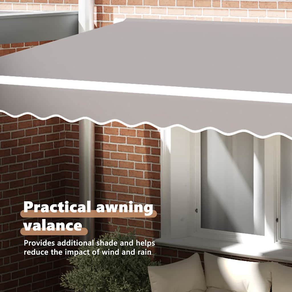 Awning Valance Replacement Light Grey 3 m Polyester