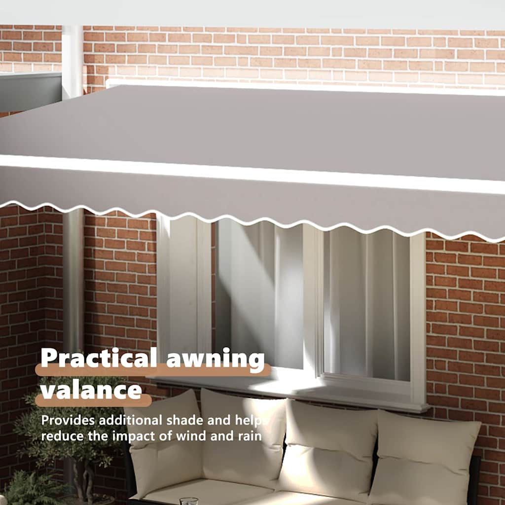 Awning Valance Replacement Light Grey 4 m Polyester