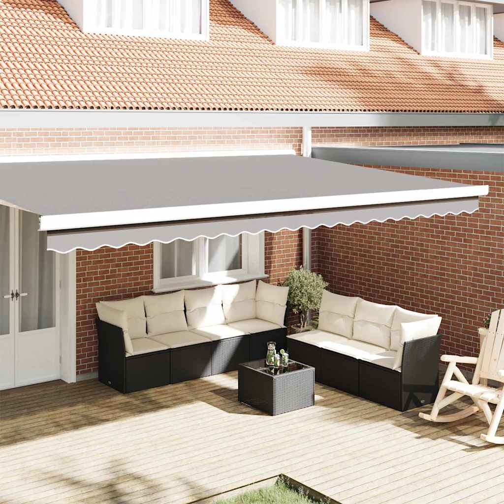 Awning Valance Replacement Light Grey 480 x 20 cm Polyester