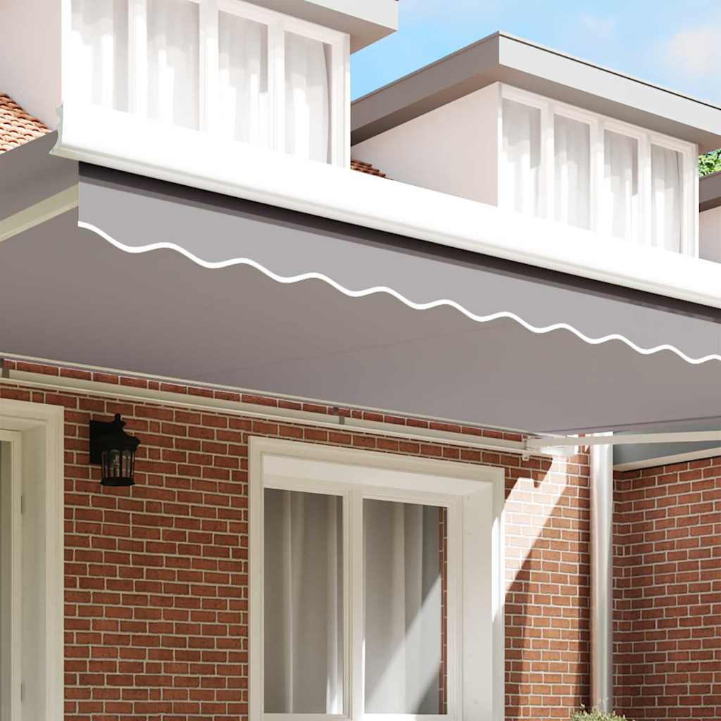 Awning Valance Replacement Light Grey 480 x 20 cm Polyester