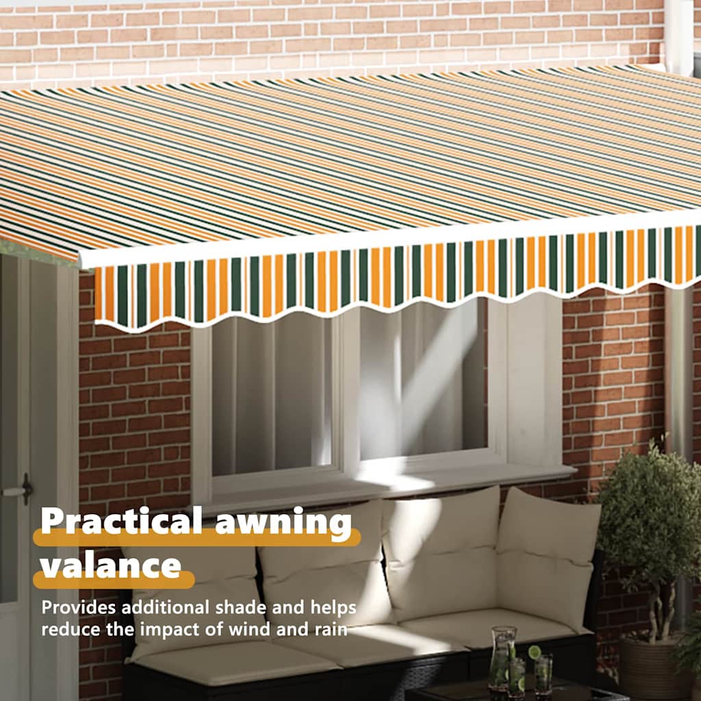 Awning Valance Replacement Green and yellow 4.5 m Polyester