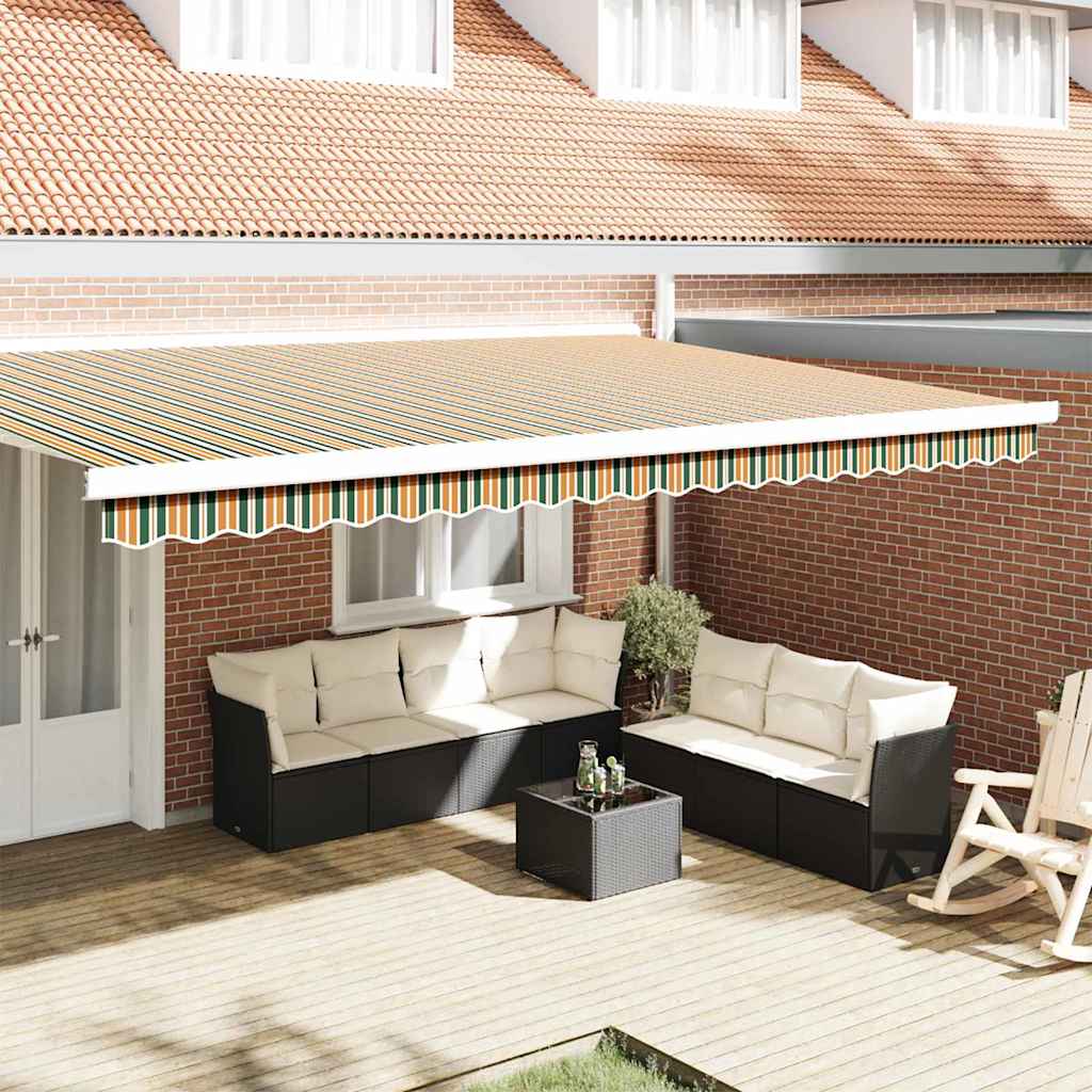Awning Valance Replacement Green and yellow 480 x 20 cm