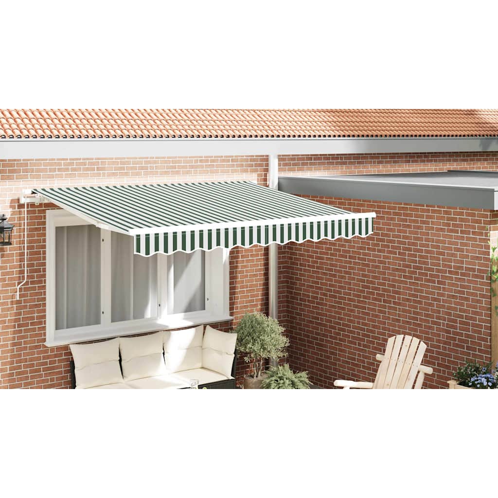 Awning Valance Replacement Green and White 3 m Polyester