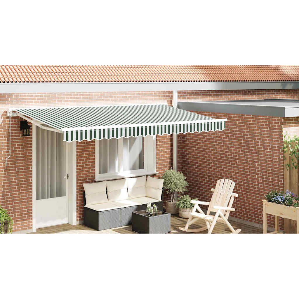 Awning Valance Replacement Green and White 4 m Polyester