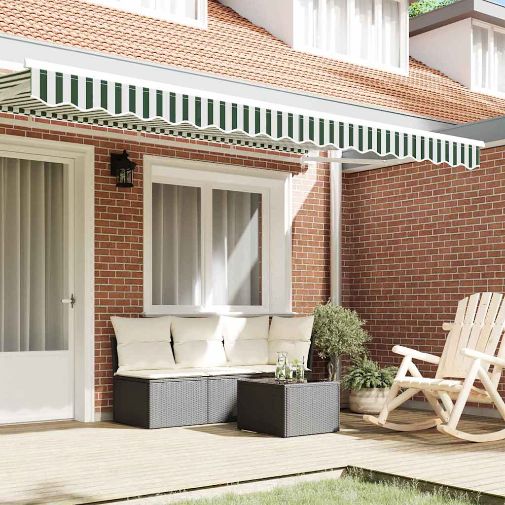 Awning Valance Replacement Green and White 4 m Polyester