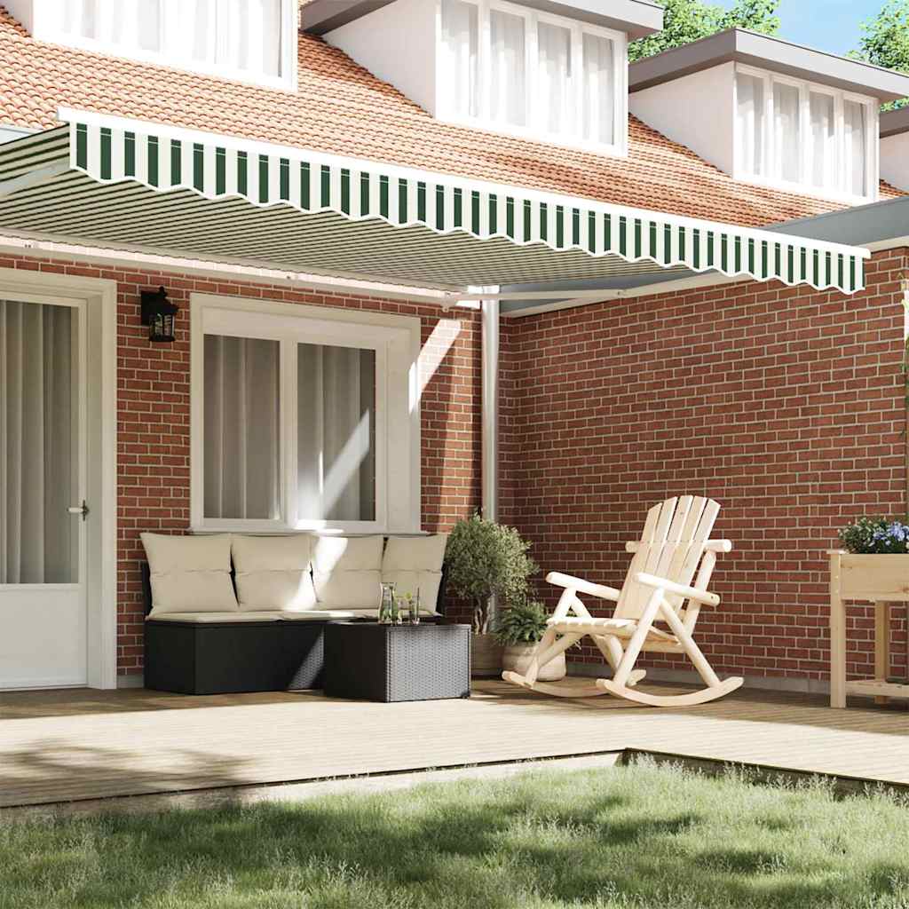 Awning Valance Replacement Green and White 4.5 m Polyester
