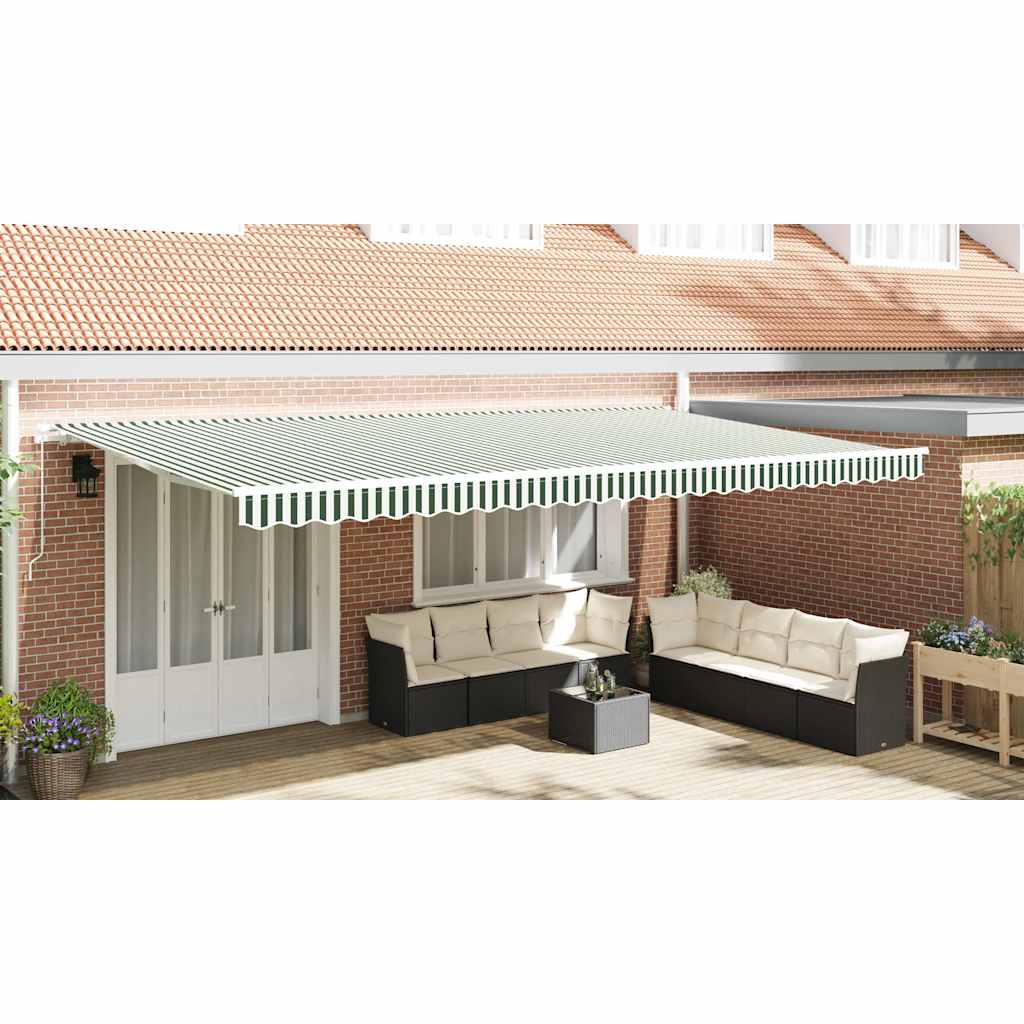 Awning Valance Replacement Green and White 6 m Polyester