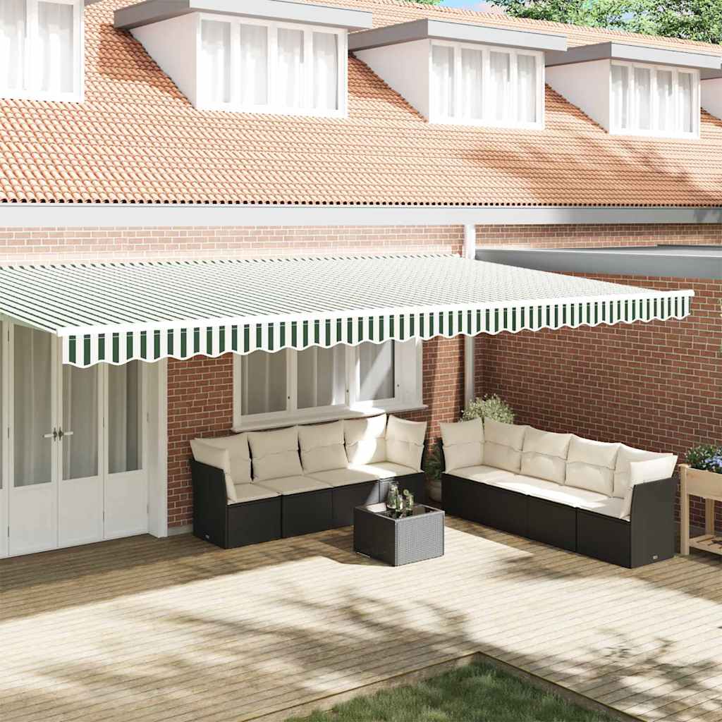 Awning Valance Replacement Green and White 6 m Polyester