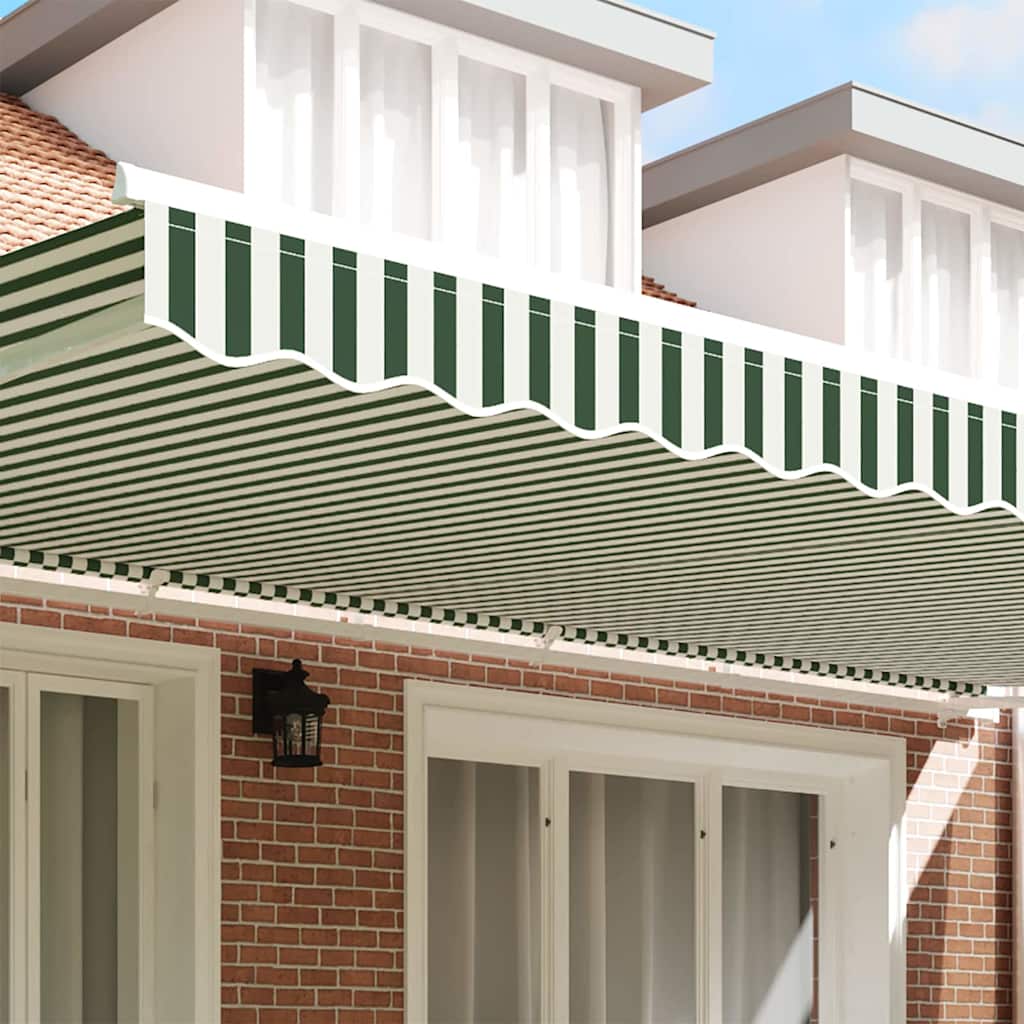 Awning Valance Replacement Green and White 6 m Polyester