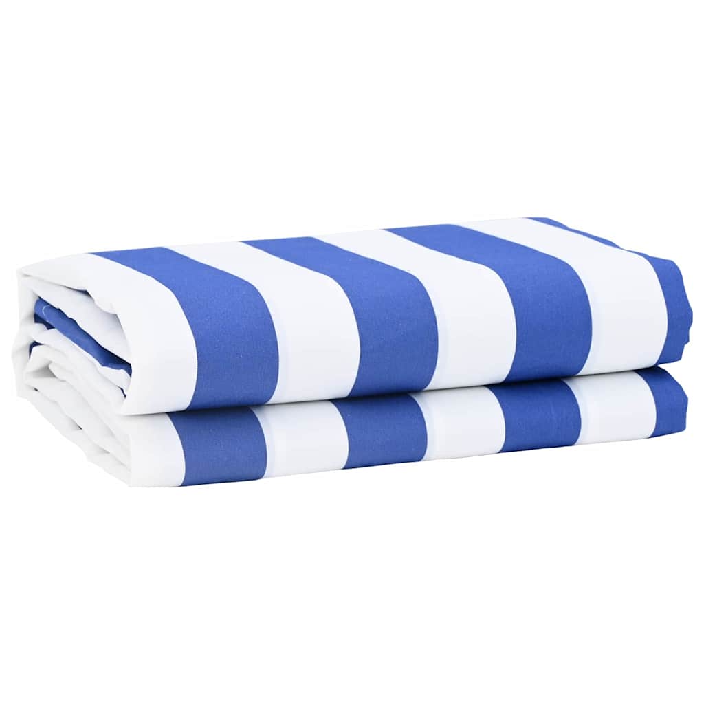 Awning Replacement Fabric Blue and White 1000 x 160 cm