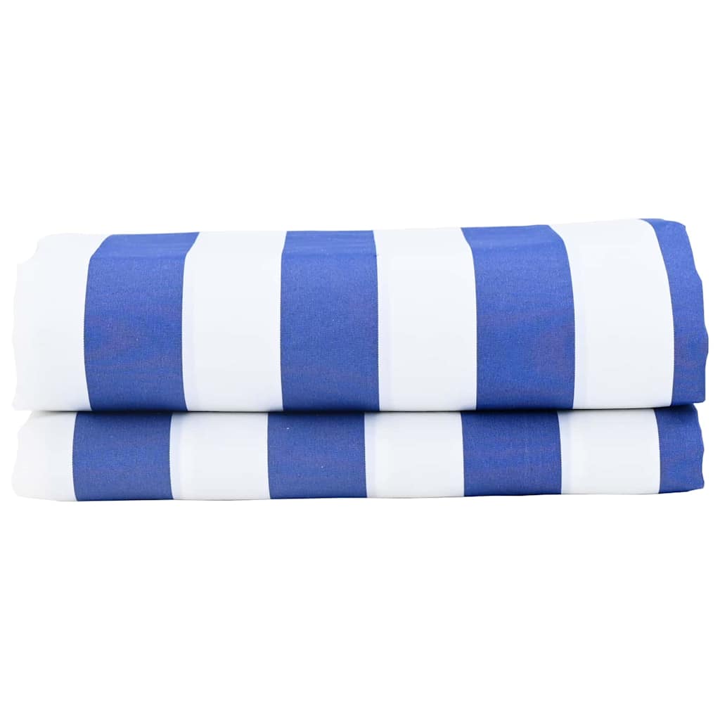 Awning Replacement Fabric Blue and White 1000 x 160 cm