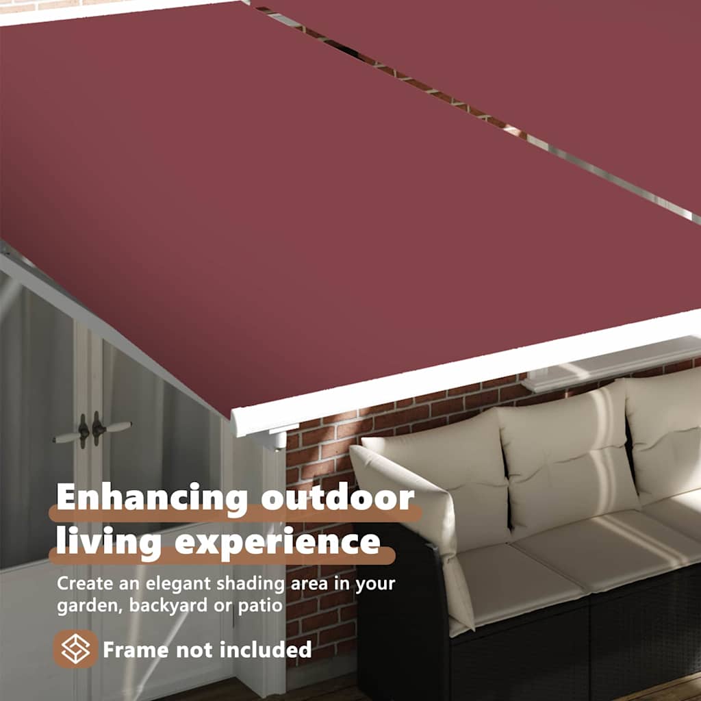Awning Replacement Fabric Burgundy 1000 x 160 cm Polyester