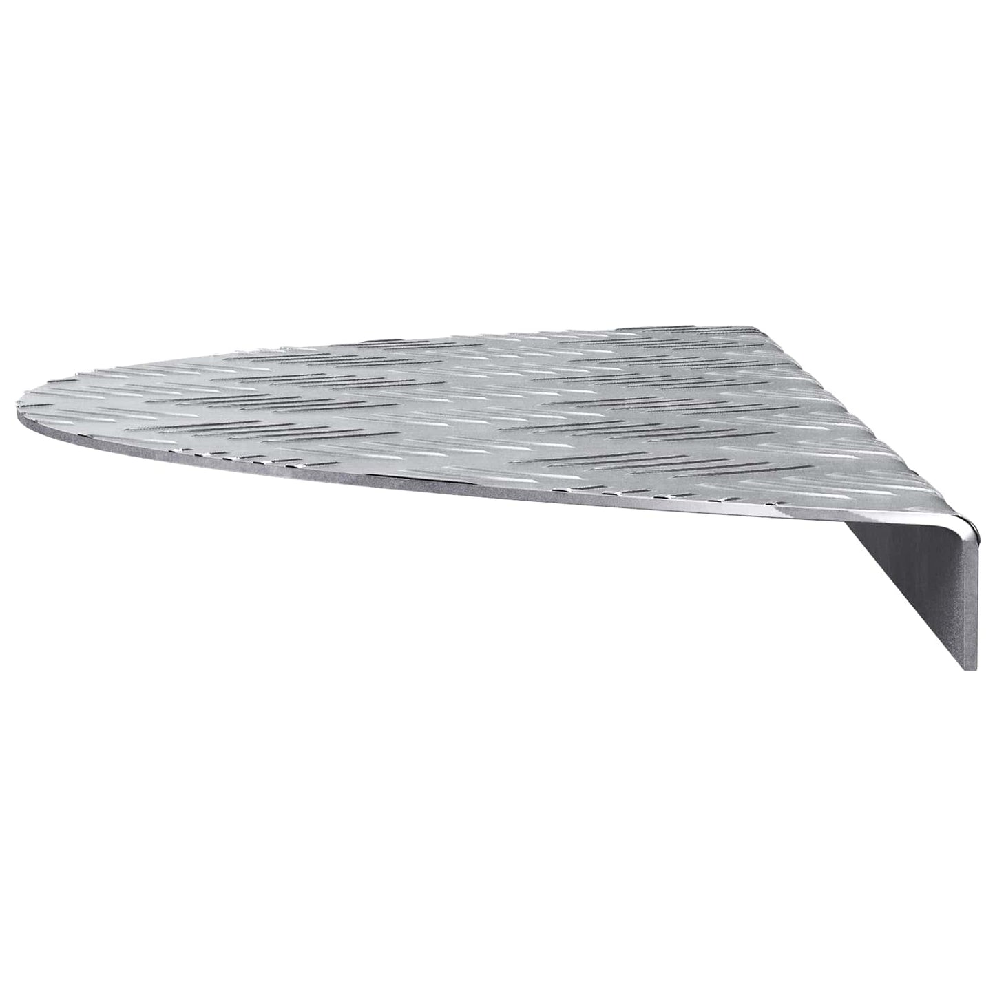 Stair Tread Crescent 10 pcs Silver 60 x 18 x 2.5 cm Aluminium