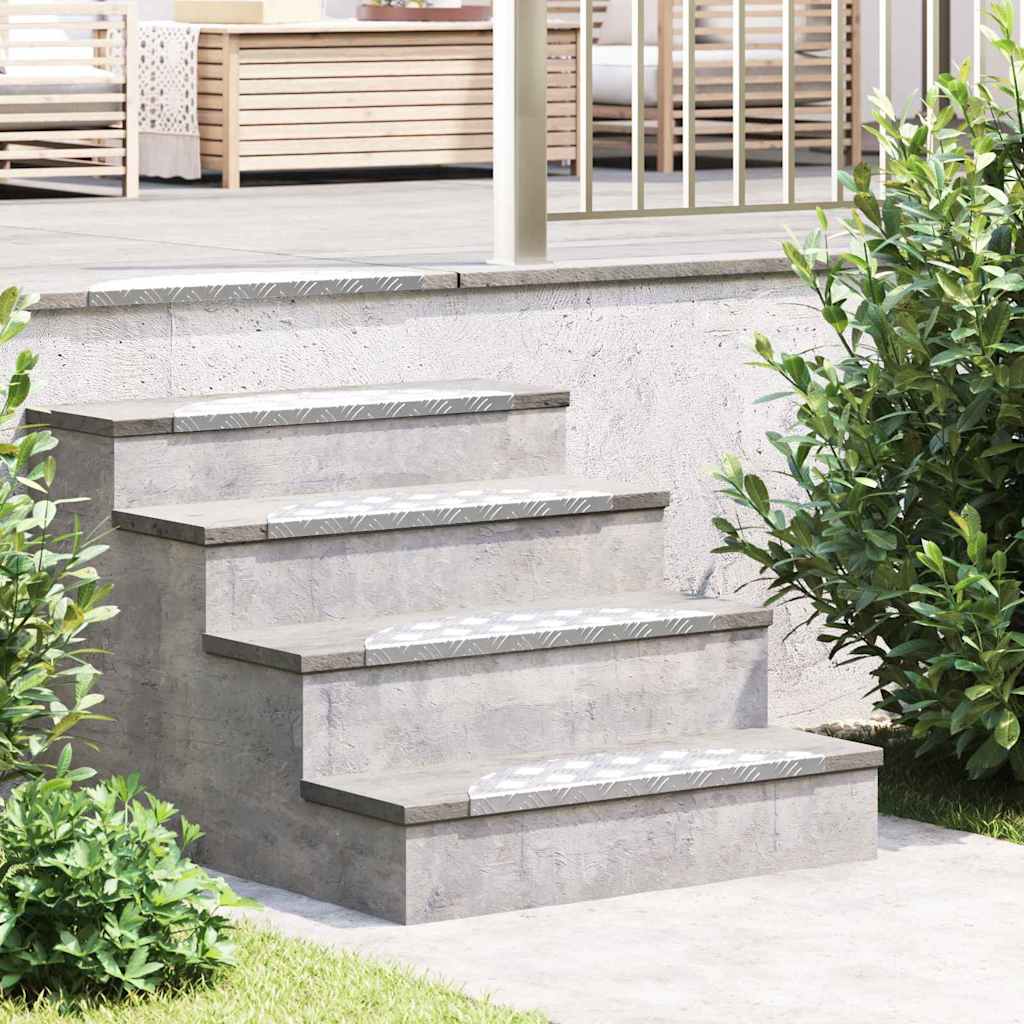 Stair Tread Crescent 15 pcs Silver 60 x 18 x 2.5 cm Aluminium
