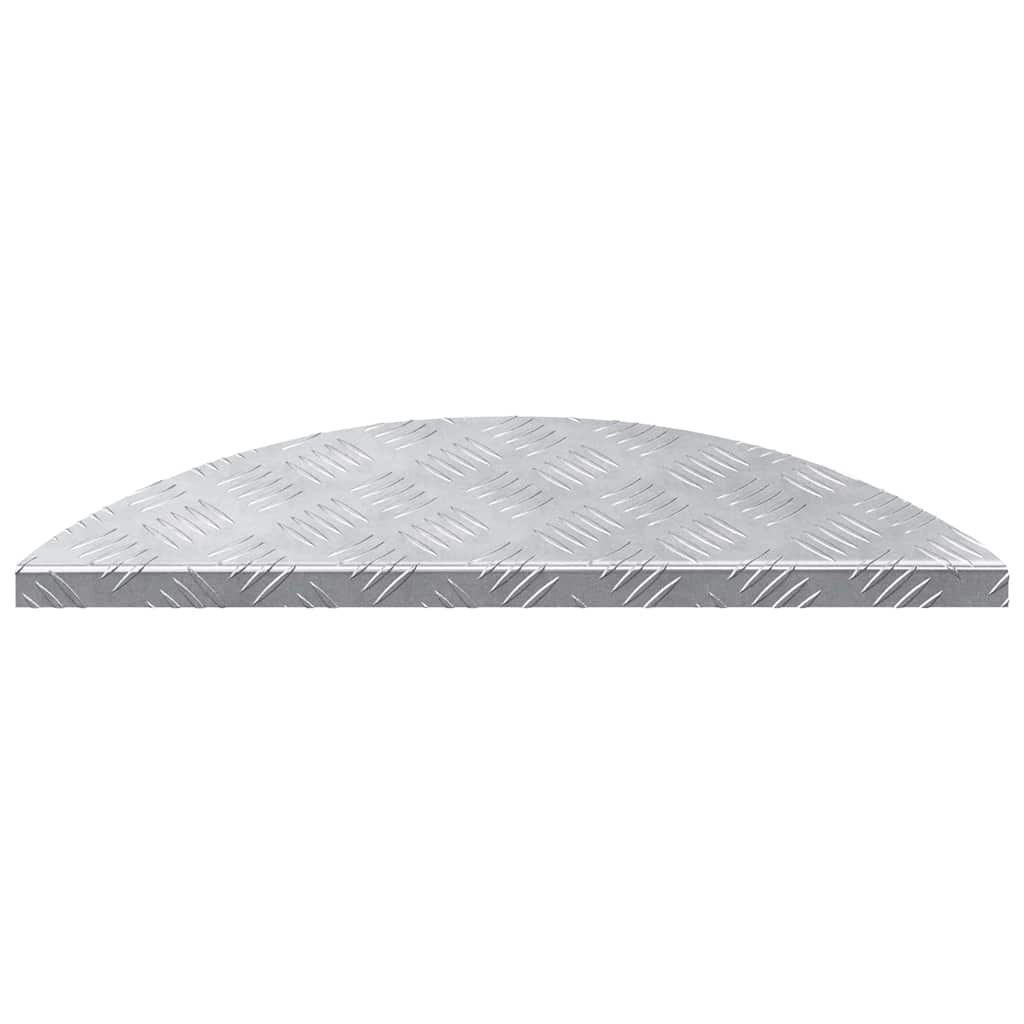 Stair Tread Crescent 15 pcs Silver 60 x 18 x 2.5 cm Aluminium