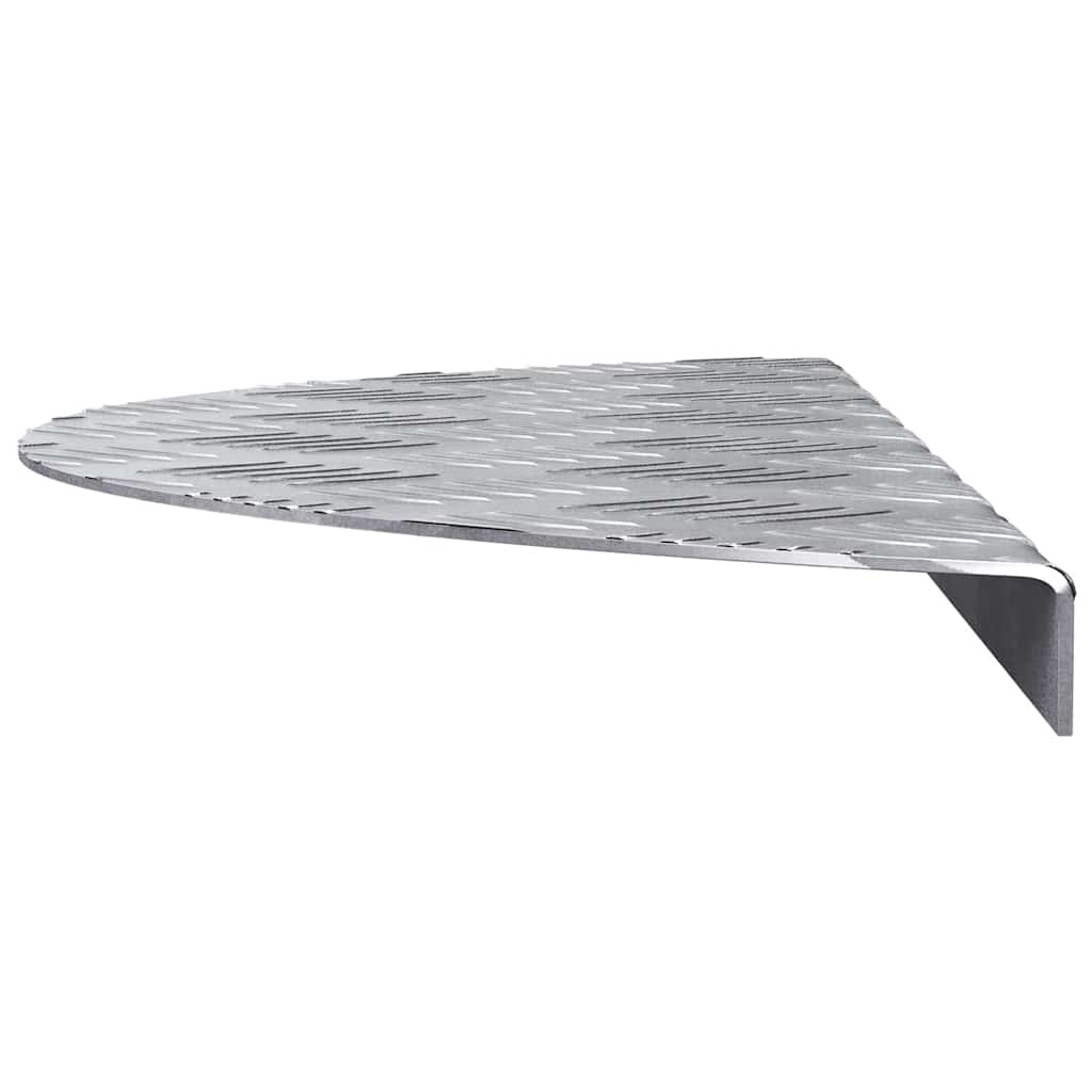 Stair Tread Crescent 15 pcs Silver 60 x 18 x 2.5 cm Aluminium