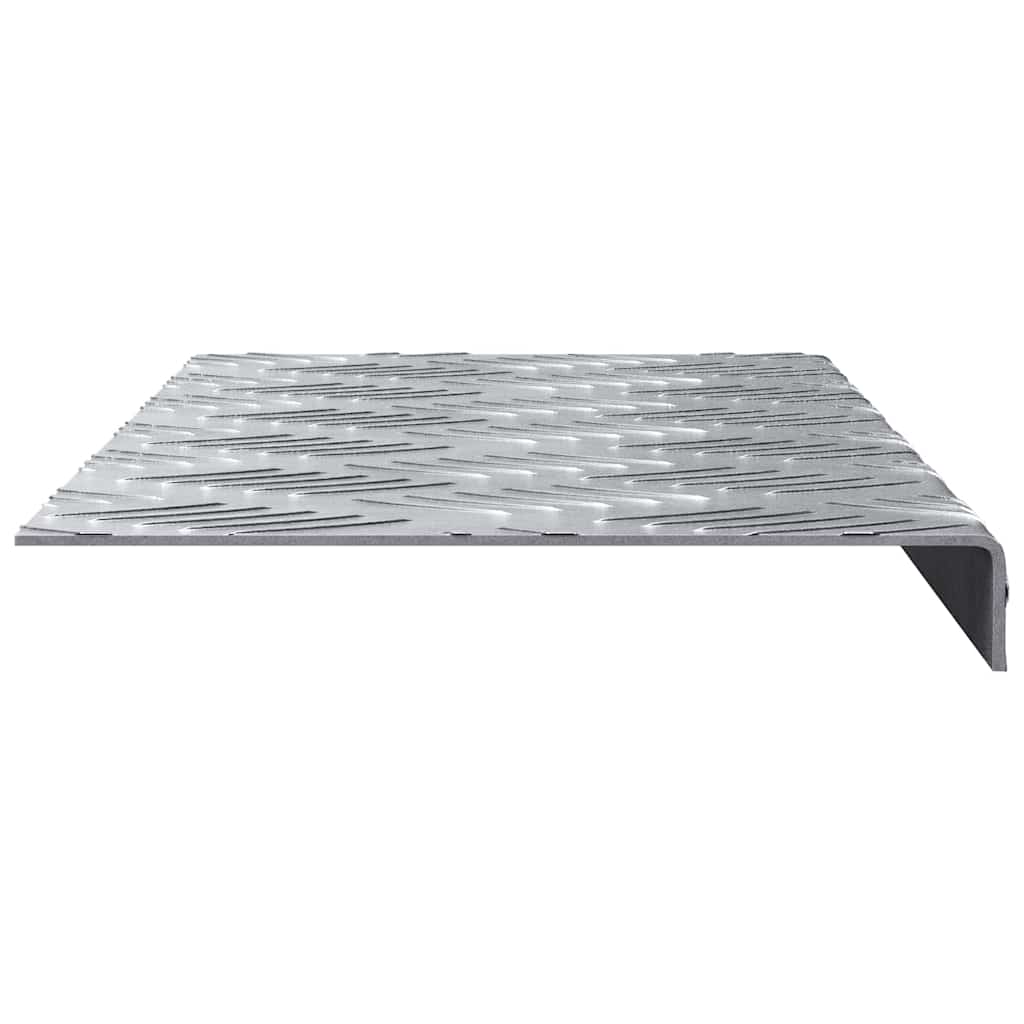 Stair Tread 10 pcs Silver 60 x 18 x 2.5 cm Aluminium