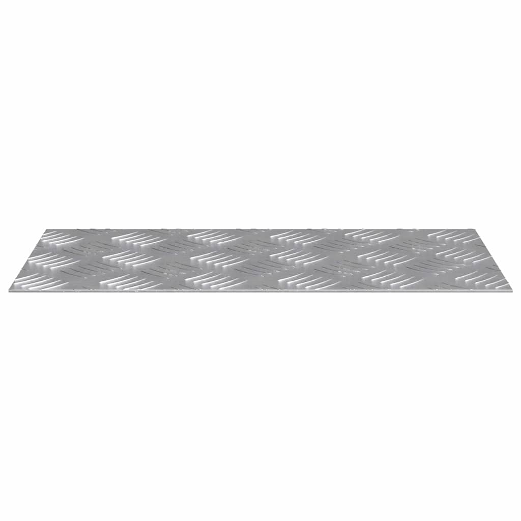 Stair Tread Rectangular 4 pcs Silver 40 x 20 cm Aluminium