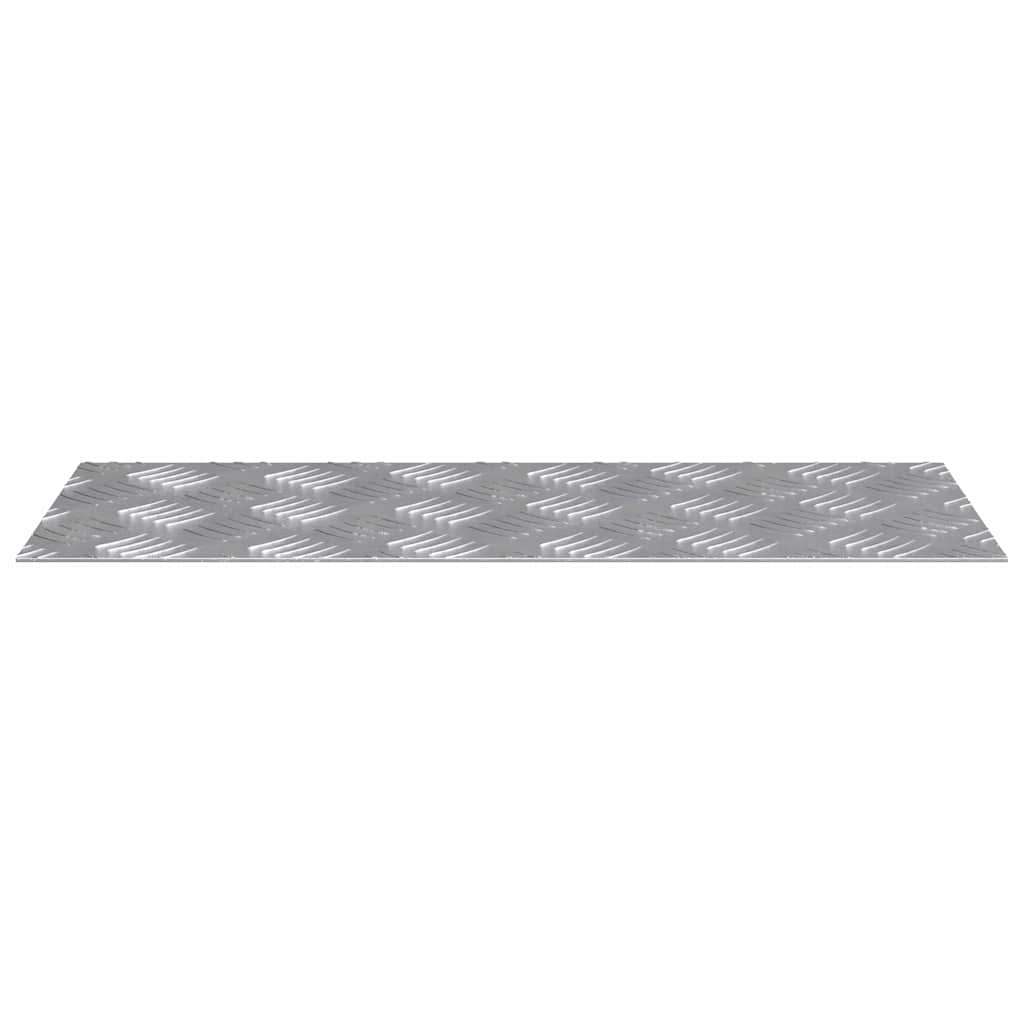 Stair Tread Rectangular 4 pcs Silver 50 x 20 cm Aluminium