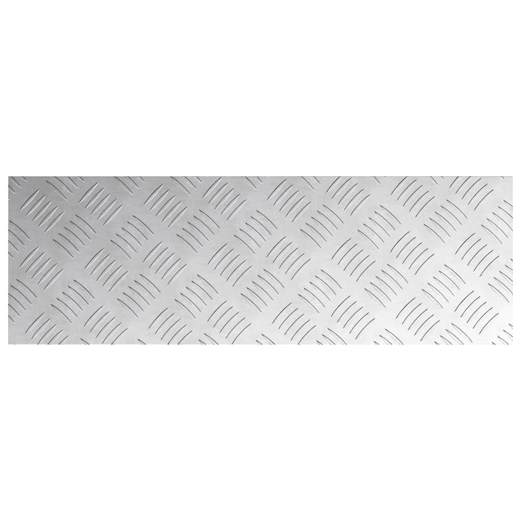 Stair Tread Rectangular 2 pcs Silver 60 x 20 cm Aluminium